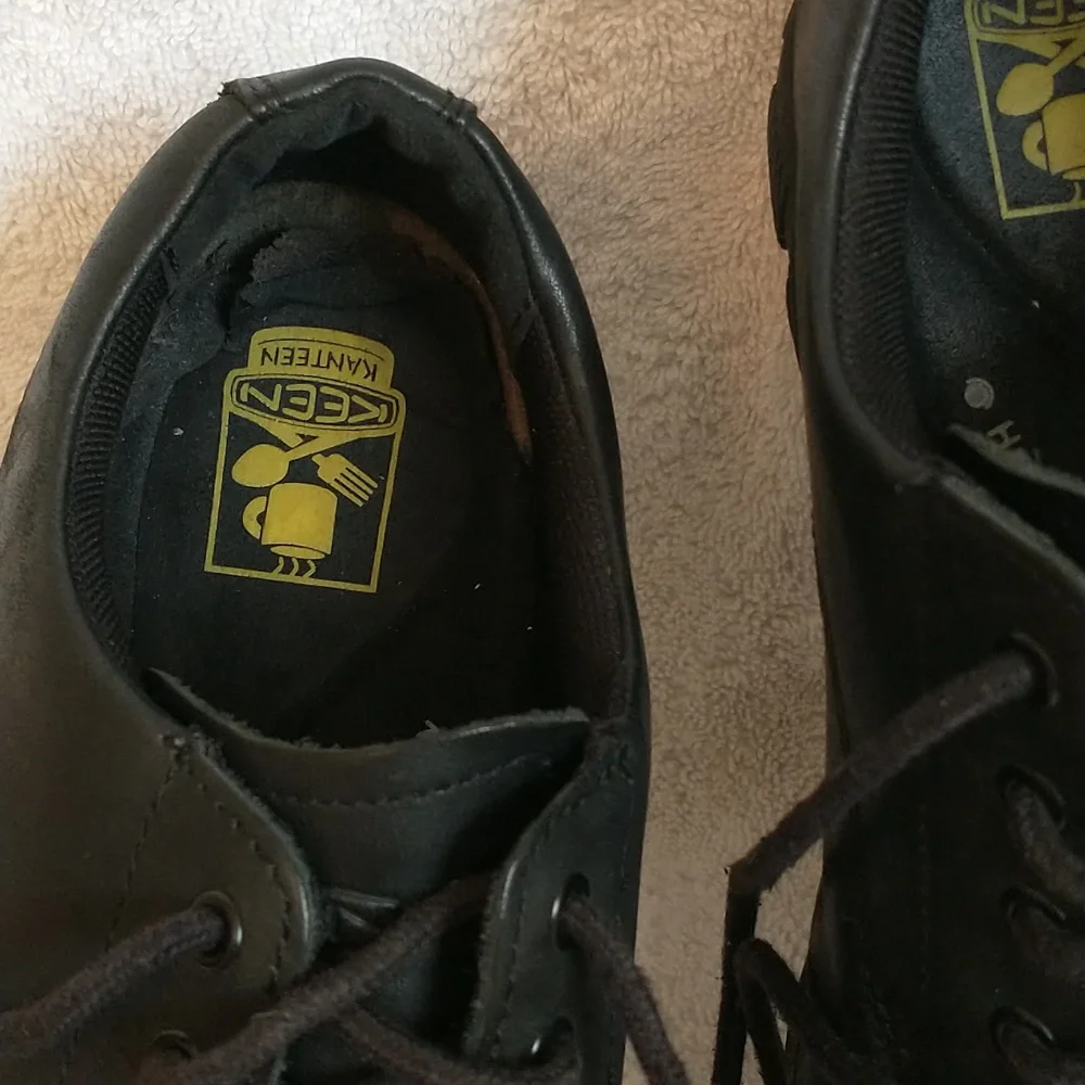 Keen‎ Leather Kanteen Oxford, Black, Size 8.5D, Work Shoes